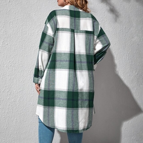 Shein Flannel Long Shacket S - Picture 9 of 9